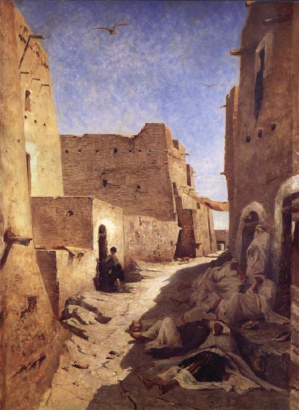 Eugene Fromentin A Street in El-Aghouat oil painting image